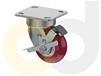 ZINC PLATED CASTERS - POLY ON ALUMINUM WHEELS