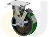 ZINC PLATED CASTERS - POLY ON CAST IRON WHEELS
