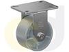 ZINC PLATED KINGPINLESS CASTERS- CAST IRON WHEELS