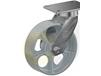ZINC PLATED KINGPINLESS CASTERS- CAST IRON WHEELS