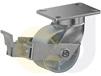 ZINC PLATED KINGPINLESS CASTERS- CAST IRON WHEELS