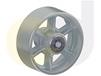 ZINC PLATED KINGPINLESS CASTERS- CAST IRON WHEELS