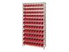 CHROME WIRE SHELVING UNITS WITH SHELF BINS