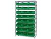 CHROME WIRE SHELVING UNITS WITH MAGNUM BINS