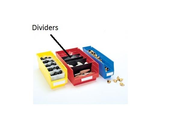 POLYPROPYLENE SHELF BIN DIVIDERS