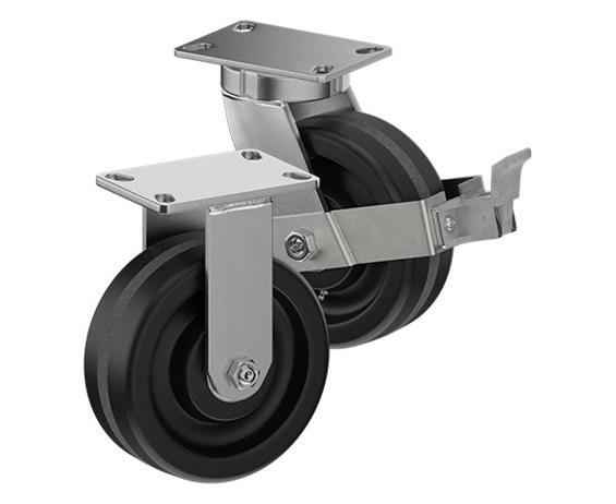 CASTERDEPOT TOP PLATE CASTERS 5.25 X 7.25 - ALL PURPOSE &amp; EASY ROLLING - CAP. UP TO 3500 LBS.