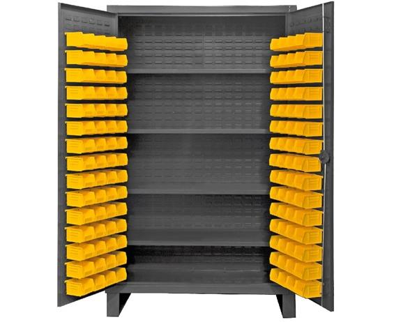HEAVY DUTY STORAGE CABINETS WITH HOOK-ON BINS