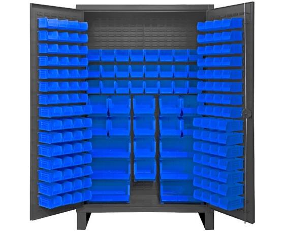 HEAVY DUTY STORAGE CABINETS WITH HOOK-ON BINS