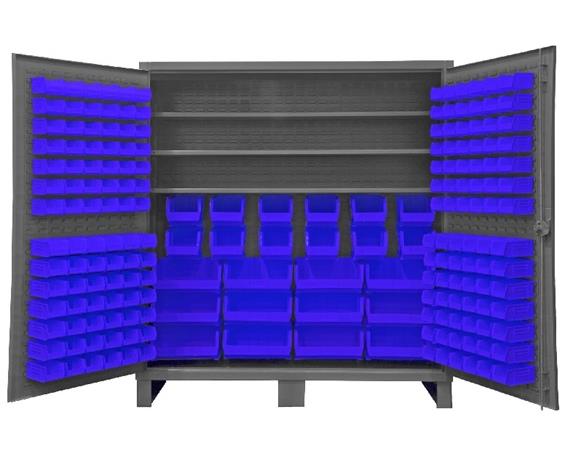HEAVY DUTY STORAGE CABINETS WITH HOOK-ON BINS