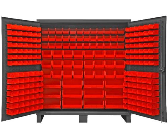 HEAVY DUTY STORAGE CABINETS WITH HOOK-ON BINS