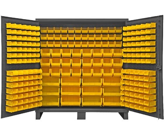 HEAVY DUTY STORAGE CABINETS WITH HOOK-ON BINS