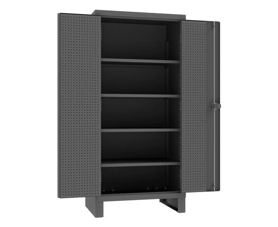 EXTRA HEAVY DUTY CABINET WITH PEGBOARD DOORS &amp; SHELVES