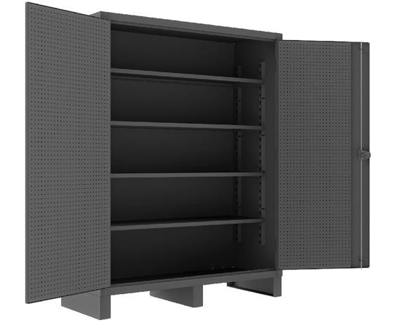 EXTRA HEAVY DUTY CABINET WITH PEGBOARD DOORS &amp; SHELVES