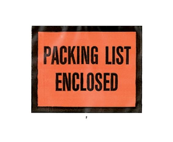 PACKING LIST ENVELOPES