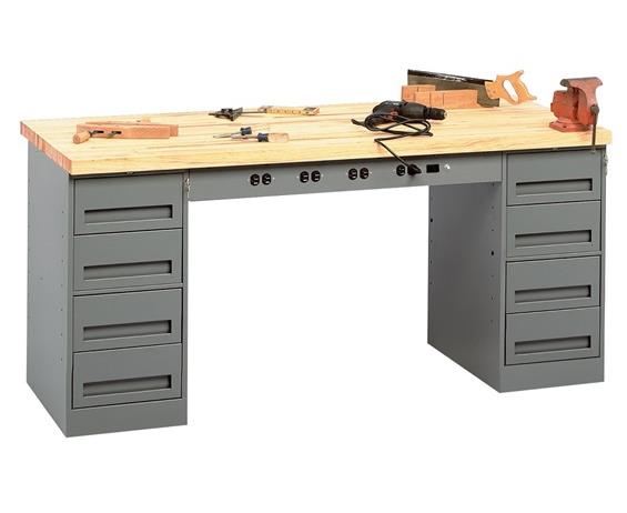 ELECTRONIC WORKBENCHES WITH MODULAR CABINETS