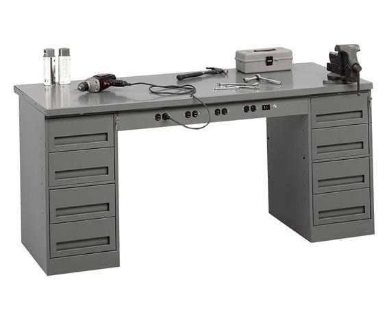 ELECTRONIC WORKBENCHES WITH MODULAR CABINETS