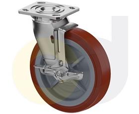 STAINLESS STEEL CASTERS - THERMO-URETHANE WHEELS