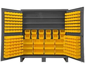 HEAVY DUTY STORAGE CABINETS WITH HOOK-ON BINS