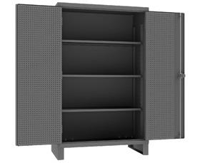 EXTRA HEAVY DUTY CABINET WITH PEGBOARD DOORS &amp; SHELVES