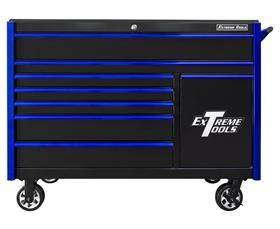 DX SERIES ROLLER CABINET WITH POWER TOOL DRAWER &amp; EXTREME POWER WORKSTATION® HUTCH