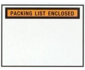 PACKING LIST ENCLOSED ENVELOPES